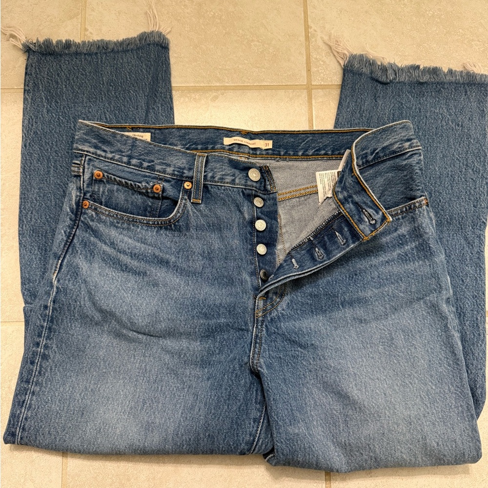 Levi's Blue “Wedgie Straight” Leg Women's Jeans